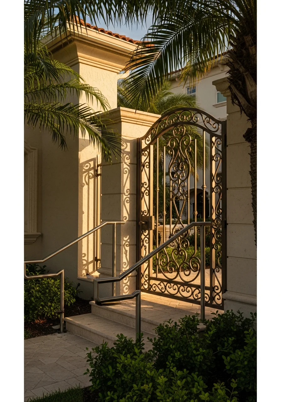 Collage of representative Palm Beach County properties including coastal homes and inland residences.